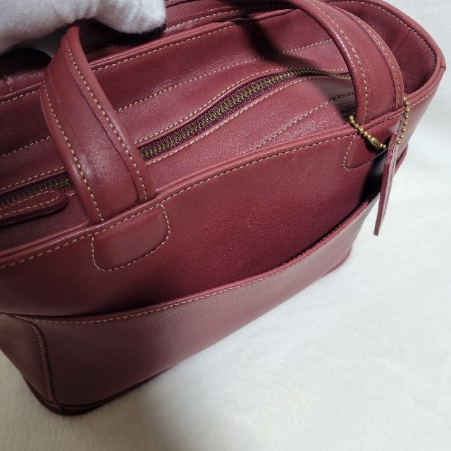 【美品】COACHオールドコーチ ハンドバッグ トートバッグ ボルドー 9303