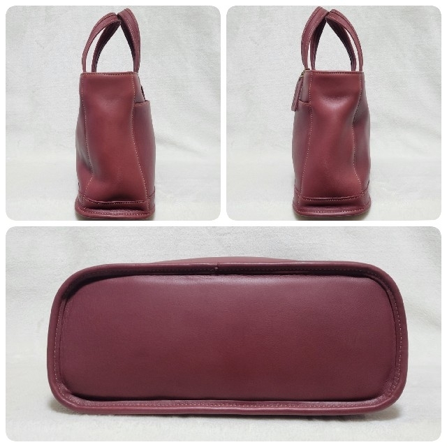 【美品】COACHオールドコーチ ハンドバッグ トートバッグ ボルドー 9303