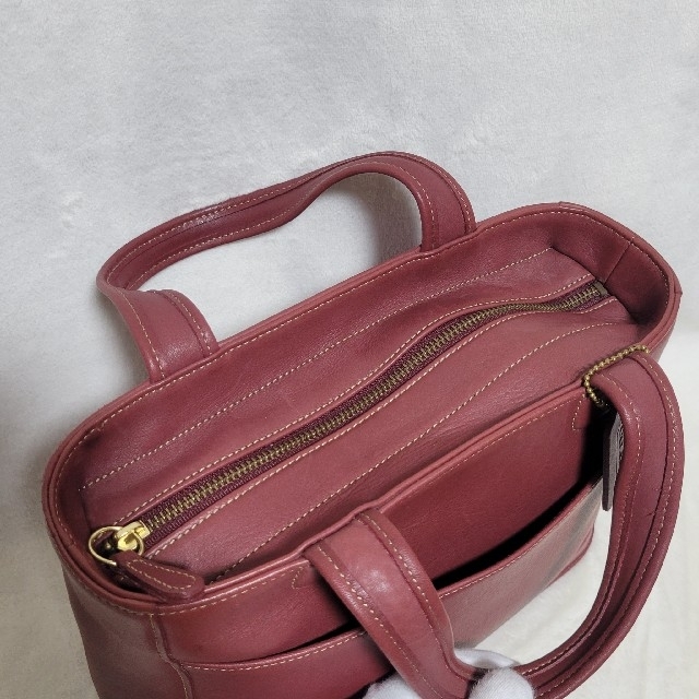【美品】COACHオールドコーチ ハンドバッグ トートバッグ ボルドー 9303