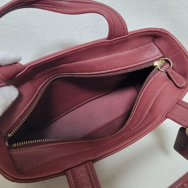 【美品】COACHオールドコーチ ハンドバッグ トートバッグ ボルドー 9303