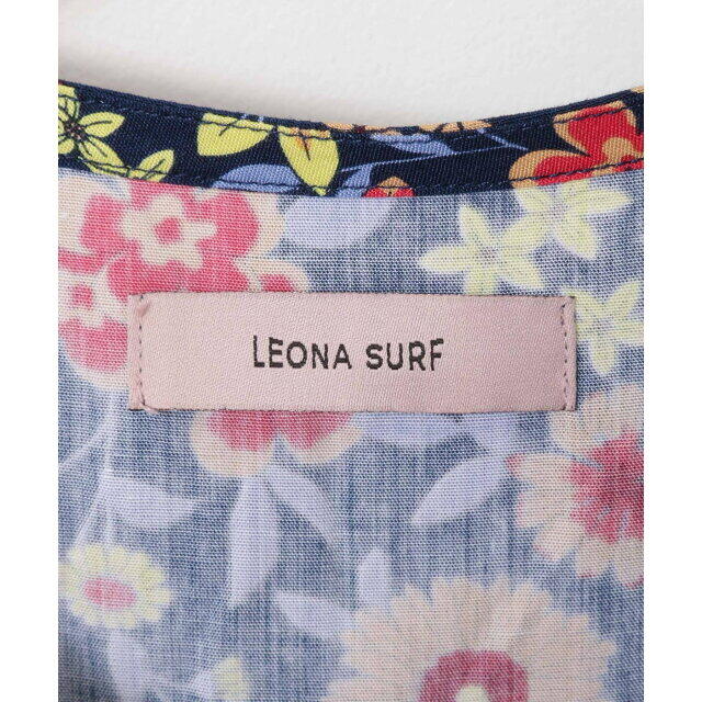 ブラック】Leona SURF FIELD FLOWERプリントオールインワン