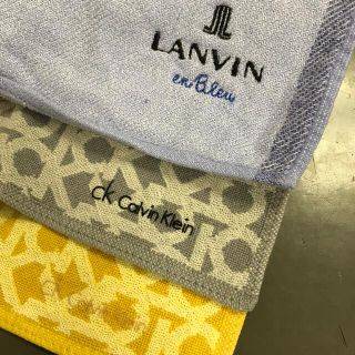 シーケーカルバンクライン(ck Calvin Klein)の【ハンカチ3枚セット】まとめ売り　ランバン　カルバンクライン(ハンカチ/ポケットチーフ)