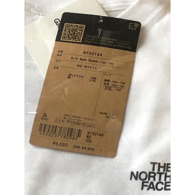 THE NORTH FACE(ザノースフェイス)の【 XXL 】ホワイト★スクエア ロゴ Tシャツ★ノースフェイス NT32144 メンズのトップス(Tシャツ/カットソー(半袖/袖なし))の商品写真