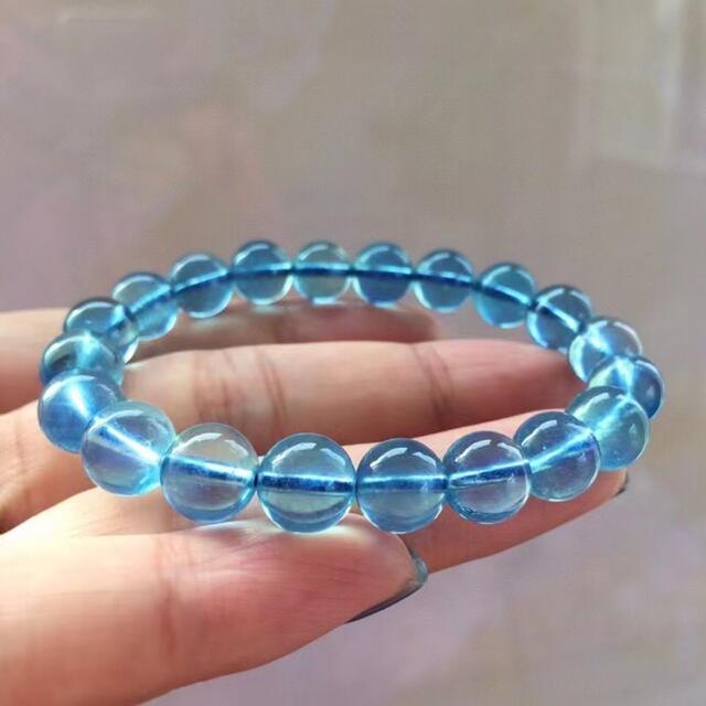 ⭐︎【天然】アクアマリン ブレスレット 9mm-