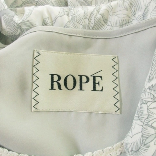 ROPE’(ロペ)のロペ ROPE ワンピース ひざ丈 半袖 花柄 36 グレー /AH10 レディースのワンピース(ひざ丈ワンピース)の商品写真