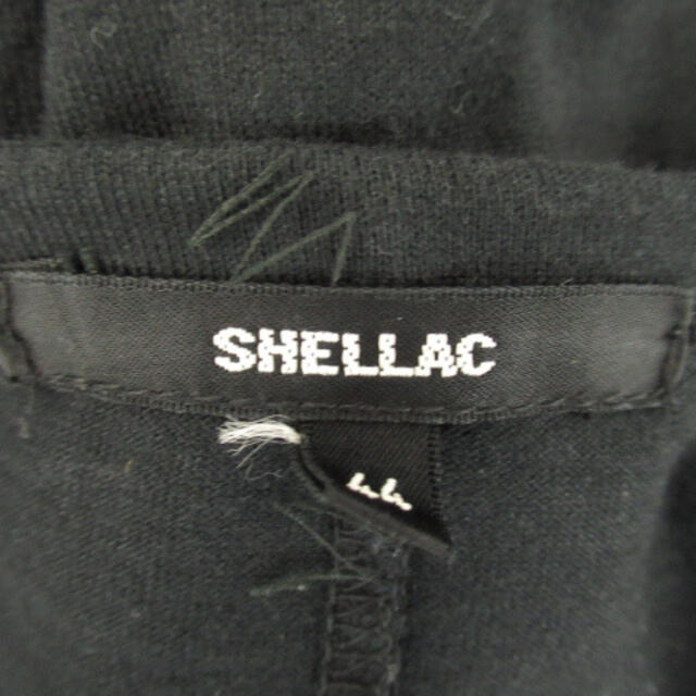 SHELLAC(シェラック)のシェラック Tシャツ カットソー 半袖 Vネック 無地 44 黒 ブラック メンズのトップス(Tシャツ/カットソー(半袖/袖なし))の商品写真