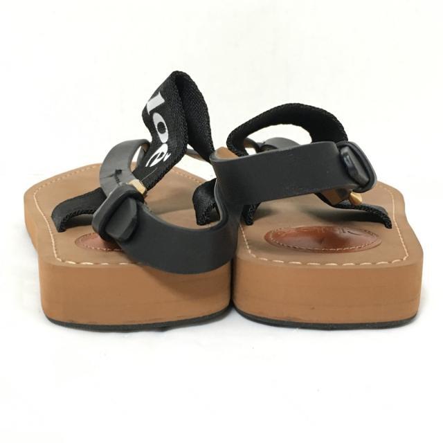 Chloe(クロエ)のクロエ サンダル 35 レディース - 黒×白 レディースの靴/シューズ(サンダル)の商品写真