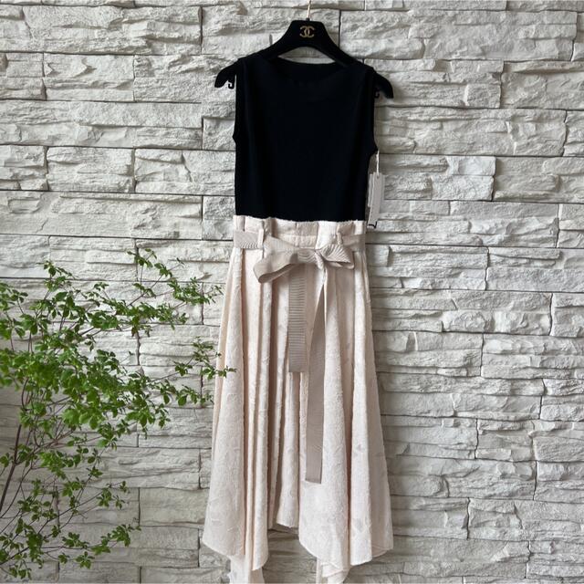 4新品2.8万 上質 異素材mix 美人ドレスワンピース 公式価格の対象