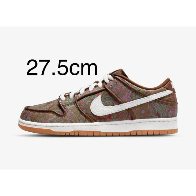 メンズNike SB Dunk Low PRM Brown Paisley 27.5