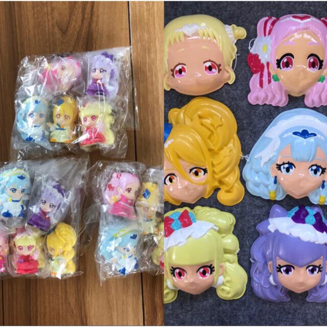 BANDAI(バンダイ)の★値下げ★プリキュアお面、すくい人形色々、アンパンマン吸盤の縁日セット キッズ/ベビー/マタニティのおもちゃ(お風呂のおもちゃ)の商品写真