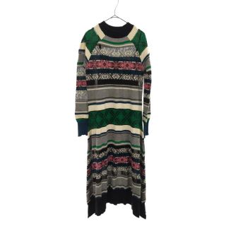 woolknitGrosgraindress サカイ ニット ワンピース