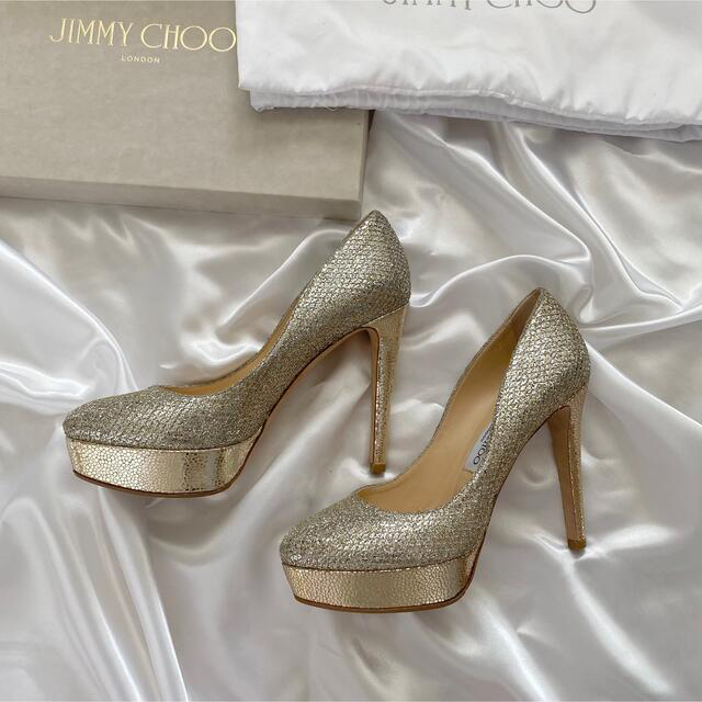 JIMMY CHOO(ジミーチュウ)のジミーチュウ グリッター パンプス ハイヒール ブライダル レディースの靴/シューズ(ハイヒール/パンプス)の商品写真