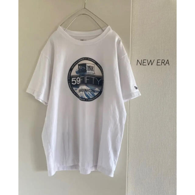 NEW ERA(ニューエラー)の【専用】NEW ERAニューエラ＊59FIFTY＊Tシャツ＊white×logo メンズのトップス(Tシャツ/カットソー(半袖/袖なし))の商品写真