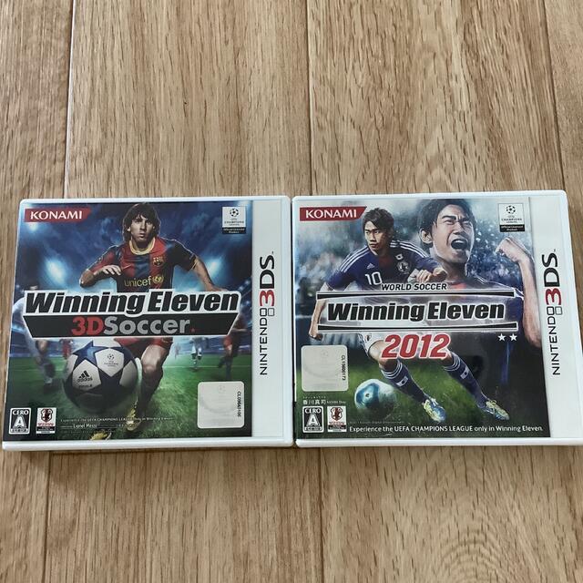ウイニングイレブン　2012と3Dサッカー　2枚セット　3DS エンタメ/ホビーのゲームソフト/ゲーム機本体(家庭用ゲームソフト)の商品写真