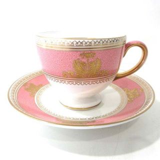 ウェッジウッド(WEDGWOOD)のウェッジウッド コーヒー カップ&ソーサー コロンビア ボーンチャイナ ピンク(陶芸)