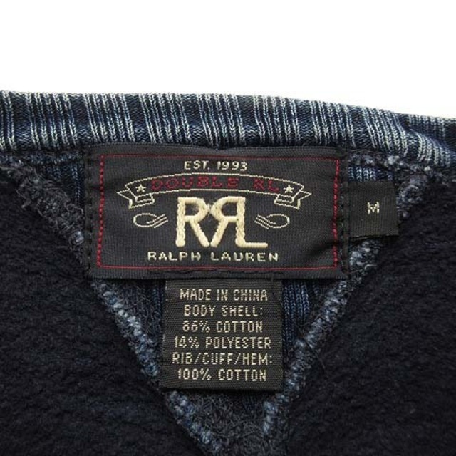 RRL(ダブルアールエル)のダブルアールエル RRL インディゴ トレーナー Vガゼット M ネイビー メンズのトップス(スウェット)の商品写真