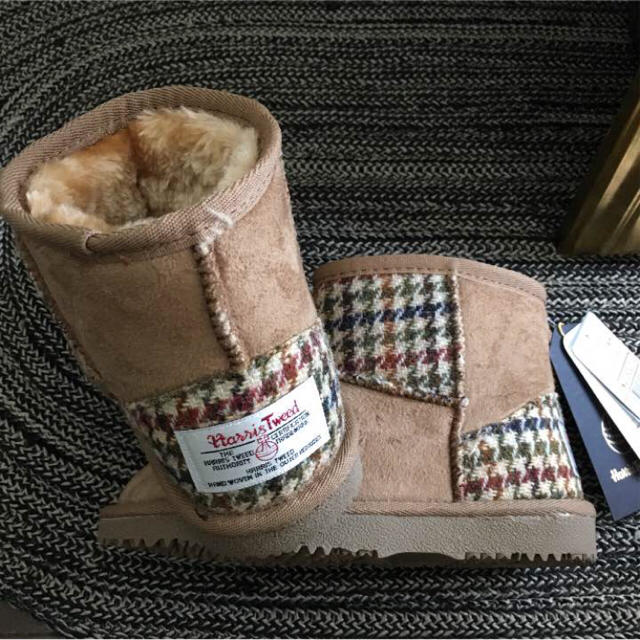 Harris Tweed(ハリスツイード)の【ちょび様】ハリスツイード×しまむらキッズブーツ キッズ/ベビー/マタニティのキッズ靴/シューズ(15cm~)(ブーツ)の商品写真