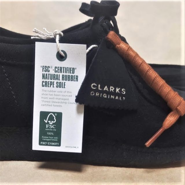 Clarks(クラークス)のクラークスワラビーロー黒 CLARKS WALLABEE-LO UK7.0新着！ メンズの靴/シューズ(ブーツ)の商品写真