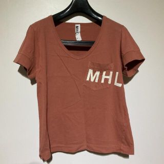 マーガレットハウエル(MARGARET HOWELL)の【MHL】ロゴTシャツ　カットソー　ポケット付き　エムエイチエル(Tシャツ(半袖/袖なし))