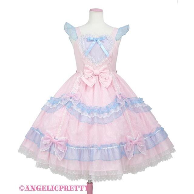 出産祝い Angelic トッピングハート ジャンパースカート ピンク pretty angelic - Pretty ひざ丈ワンピース