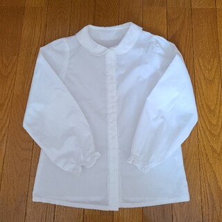 ニシマツヤ(西松屋)の女の子　白　ブラウス　シャツ　130cm(ブラウス)