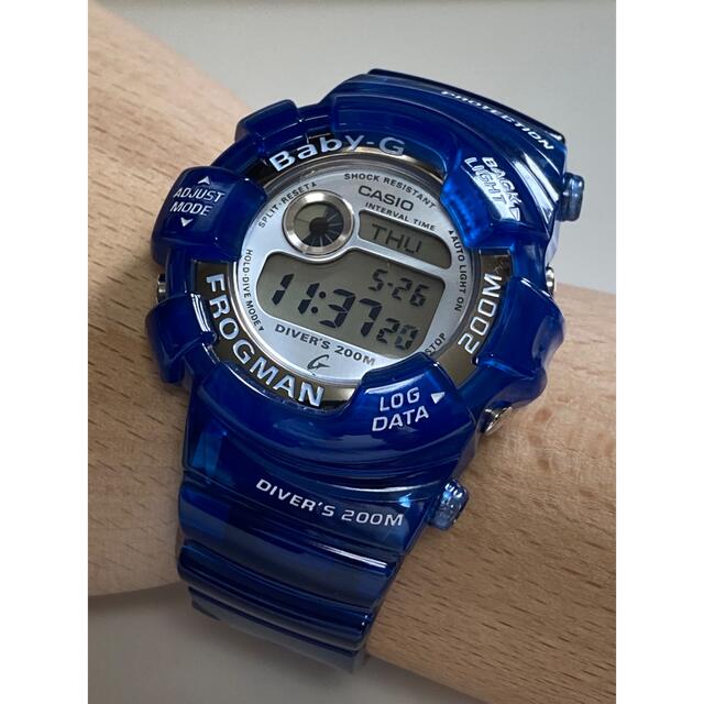 baby-G/G-SHOCK/フロッグマン/ブルー/クリア/BGW-103/美品