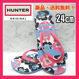 HUNTER - HUNTERサンダル　HUNTERビーチサンダル　花柄　ビーチサンダル