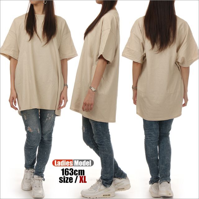 GILDAN(ギルタン)の【新品】ギルダン 半袖 Tシャツ XL ベージュ GILDAN 無地 レディース レディースのトップス(Tシャツ(半袖/袖なし))の商品写真