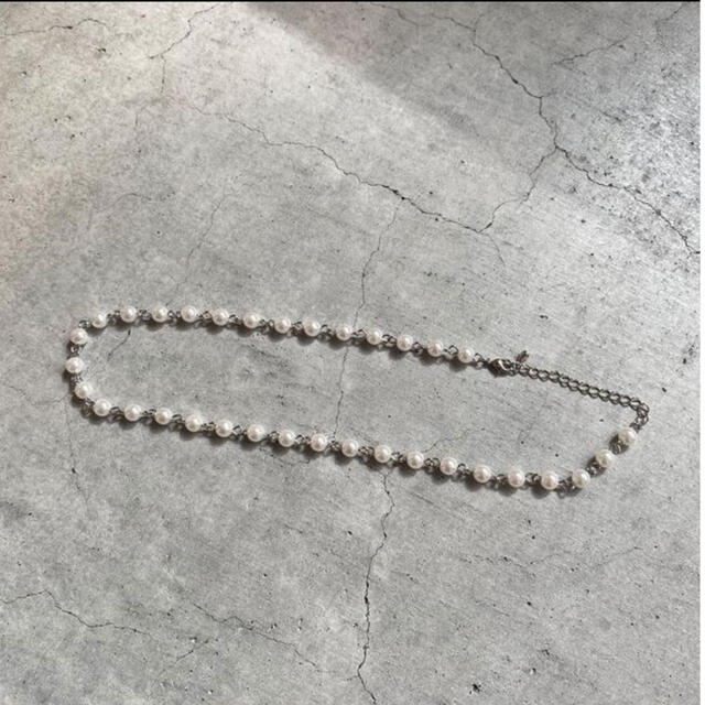 パールネックレス Pearl necklace パールチェーンネックレス メンズのアクセサリー(ネックレス)の商品写真