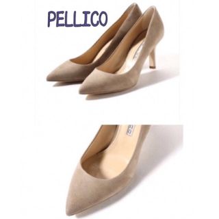 ドゥーズィエムクラス(DEUXIEME CLASSE)の【美品】PELLICO ペリーコ 37 スエード パンプス8cm ベージュ(ハイヒール/パンプス)