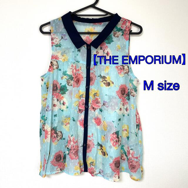 THE EMPORIUM(ジエンポリアム)のTHE EMPORIUM トップス ノースリーブ ブラウス チュニック 花柄 レディースのトップス(チュニック)の商品写真