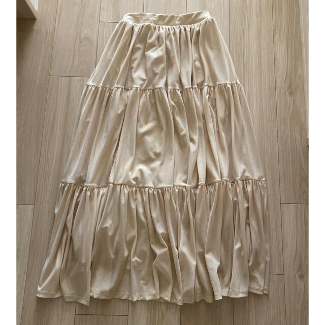 ZARA(ザラ)のZARA ザラ チュールスカート パウダーベージュ　S レディースのスカート(ロングスカート)の商品写真