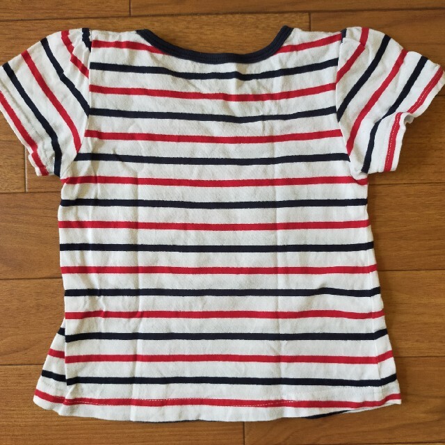 西松屋(ニシマツヤ)のTシャツ　ボーダー　95　綿100 キッズ/ベビー/マタニティのキッズ服男の子用(90cm~)(Tシャツ/カットソー)の商品写真