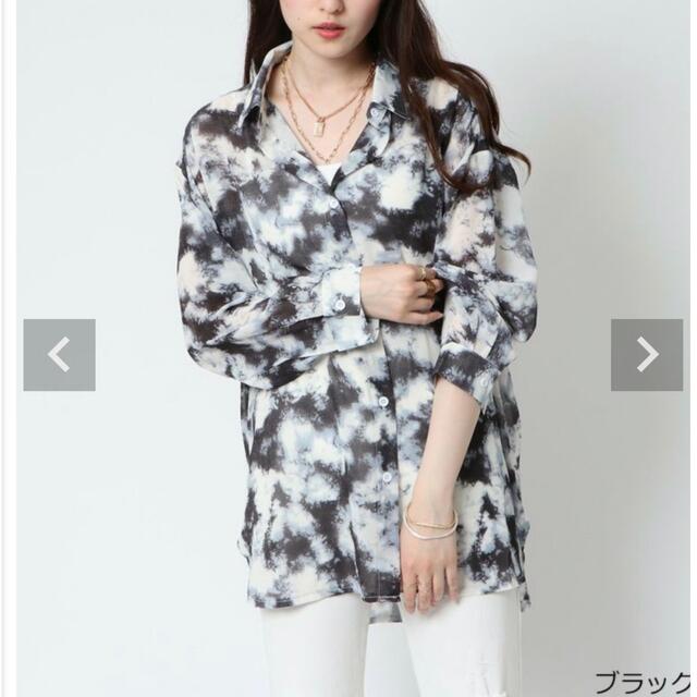 GORGE(ゴージ)の今季タイダイ柄シフォンシャツ♡ZARA.アナップ.Gyda.グレイル.ウィゴー レディースのトップス(シャツ/ブラウス(長袖/七分))の商品写真