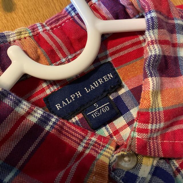 POLO RALPH LAUREN(ポロラルフローレン)のラルフローレン  チェックシャツ　115cm キッズ/ベビー/マタニティのキッズ服女の子用(90cm~)(ブラウス)の商品写真