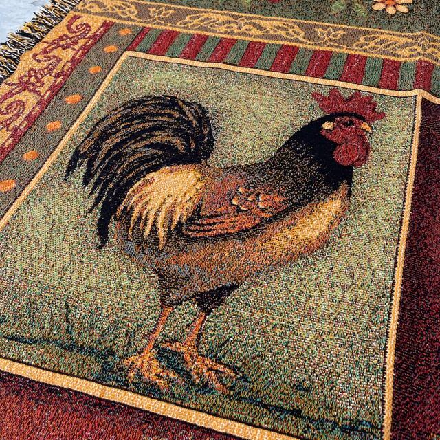 Chicken Kimbery Poloson Rug ラグ　183x134 6