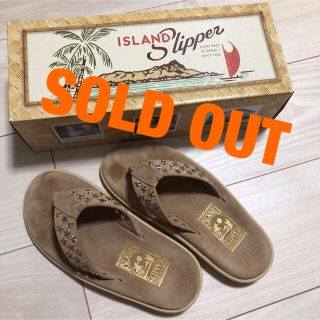 アイランドスリッパ(ISLAND SLIPPER)のISLAND SLIPPER  希少モデル スウェード スタースタッズサンダル(サンダル)