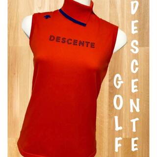 DESCENTE - 美品⛳️デサントゴルフ　タートルネック　ノースリーブシャツ　レディース