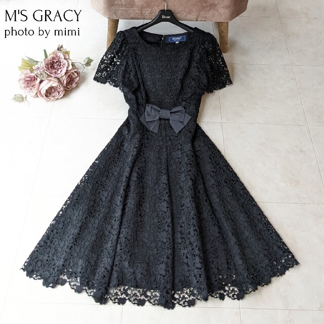 M'S GRACY レース ブラック ワンピース