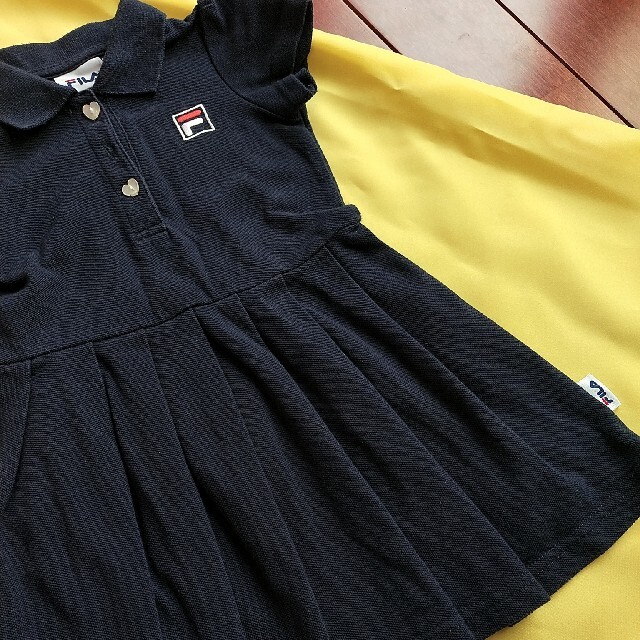 anyFAM(エニィファム)の美品　FILA　anyfam ネイビー　ワンピース90cm キッズ/ベビー/マタニティのキッズ服女の子用(90cm~)(ワンピース)の商品写真