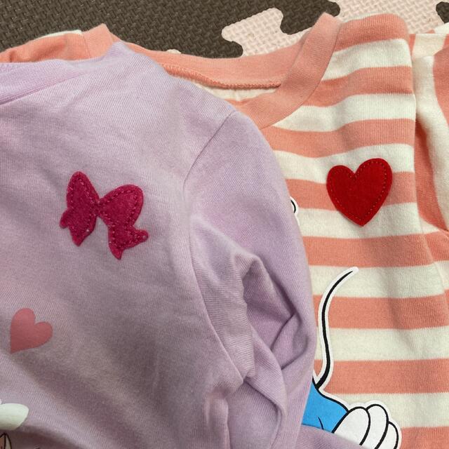 ベルメゾン(ベルメゾン)のトップス  2枚組　100 キッズ/ベビー/マタニティのキッズ服女の子用(90cm~)(Tシャツ/カットソー)の商品写真