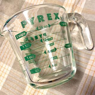 パイレックス(Pyrex)のレア☆パイレックス 緑文字 メジャーカップ 計量カップ 2cups オールド  (調理道具/製菓道具)