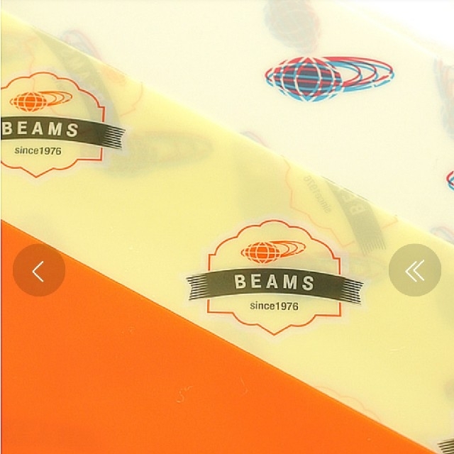 BEAMS(ビームス)のBEAMS　ビームス　クリアファイル3枚　(未使用) インテリア/住まい/日用品の文房具(ファイル/バインダー)の商品写真