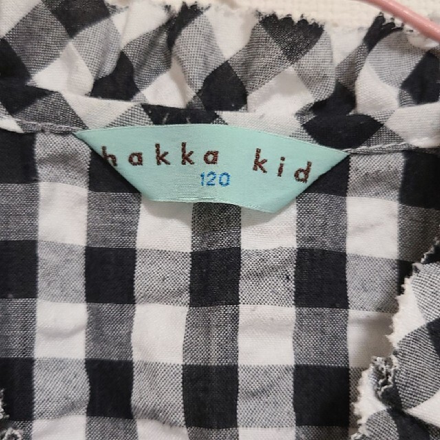 hakka kids(ハッカキッズ)のHAKKA KIDS ハッカキッズ ギンガムチェック ブラウス シャツ 120 キッズ/ベビー/マタニティのキッズ服女の子用(90cm~)(Tシャツ/カットソー)の商品写真