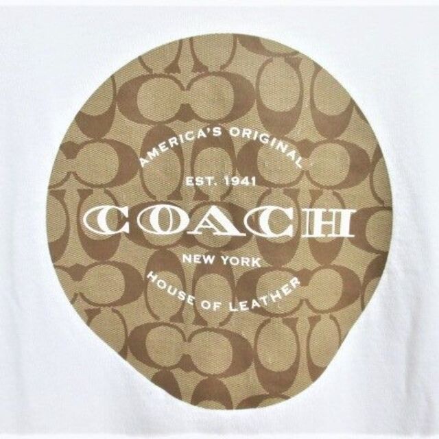 COACH(コーチ)の☆COACH コーチ ロゴ プリント Tシャツ 半袖/メンズ/S☆白☆新作モデル メンズのトップス(Tシャツ/カットソー(半袖/袖なし))の商品写真