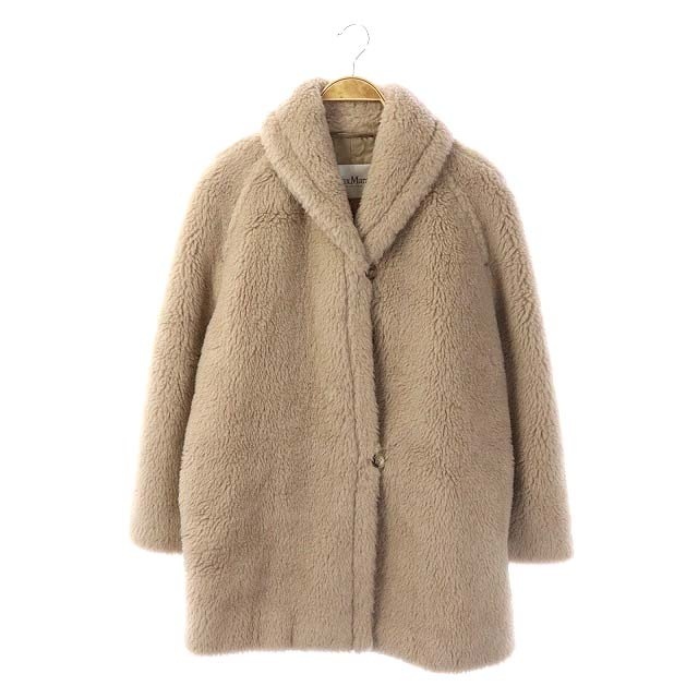 Max Mara(マックスマーラ)のマックスマーラ テディベアコート ショート ボア アウター ショールカラー レディースのジャケット/アウター(その他)の商品写真