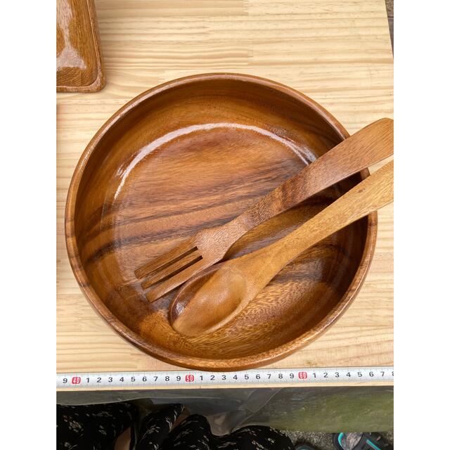 木のお皿　セット　調味料入付 インテリア/住まい/日用品のキッチン/食器(食器)の商品写真
