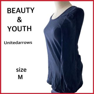 ビューティアンドユースユナイテッドアローズ(BEAUTY&YOUTH UNITED ARROWS)のBEAUTY＆ YOUTHビューティ＆ユース  パフスリーブ ブラックカットソー(Tシャツ(長袖/七分))