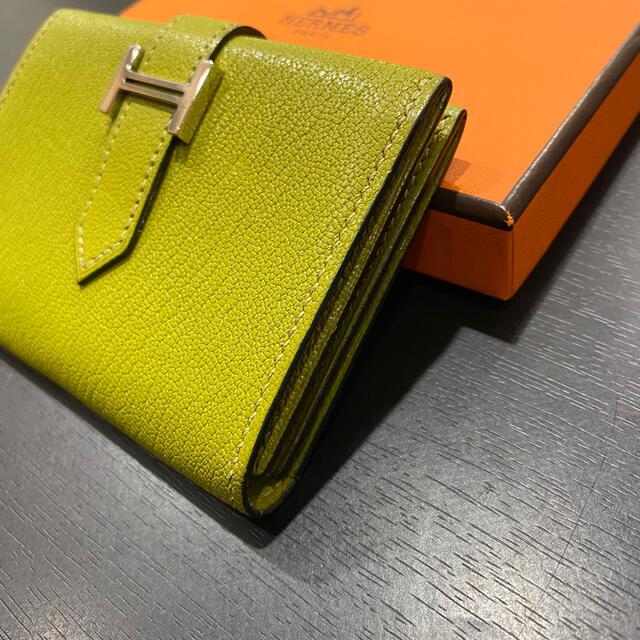 低価格 ベアンミニ 極美 エルメス - Hermes カードケース グリーン □G