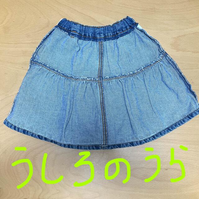GU(ジーユー)のデニムスカート キッズ/ベビー/マタニティのキッズ服女の子用(90cm~)(スカート)の商品写真